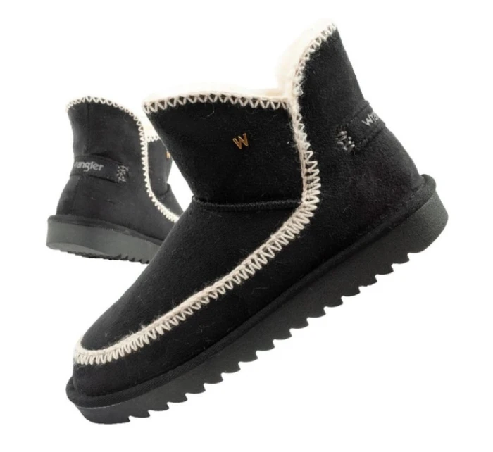 Wrangler Elsa zimní kotníkové boty zateplené pohodlné módní černé
