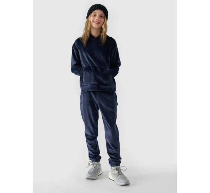 Dívčí nepromokavá velurová mikina s kapucí 4F 4FJWAW24TSWSF1216-31S