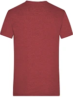 JN Pánské tričko s výstřihem do V 02.0 wine melange model 22494650 - Daiber JN Pánské tričko s výstřihem do V 02.0 wine melange model 22494650 - Daiber