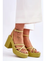 Módní sandály na vysokém podpatku s pásky model 21620468 - Boto Módní sandály na vysokém podpatku s pásky model 21620468 - Boto