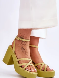 Módní sandály na vysokém podpatku s pásky model 21620468 - Boto