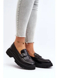 Dámské mokasíny s černým páskem model 21649209 - VINCEZA