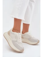 Zateplené dámské sneakersy na platformě Big Star SS274008 HI-POLY SYSTEM světle béžové Zateplené dámské sneakersy na platformě Big Star SS274008 HI-POLY SYSTEM světle béžové