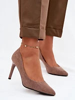 Eko semišové lodičky Sergio Leone 1339 světle hnědé