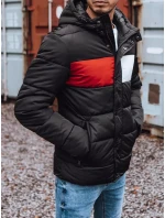 Pánská prošívaná zimní bunda černá model 21963848 - Dstreet