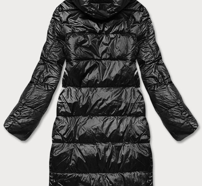 Černá dámská bunda s kontrastními vsadkami (AG1-J9063B)