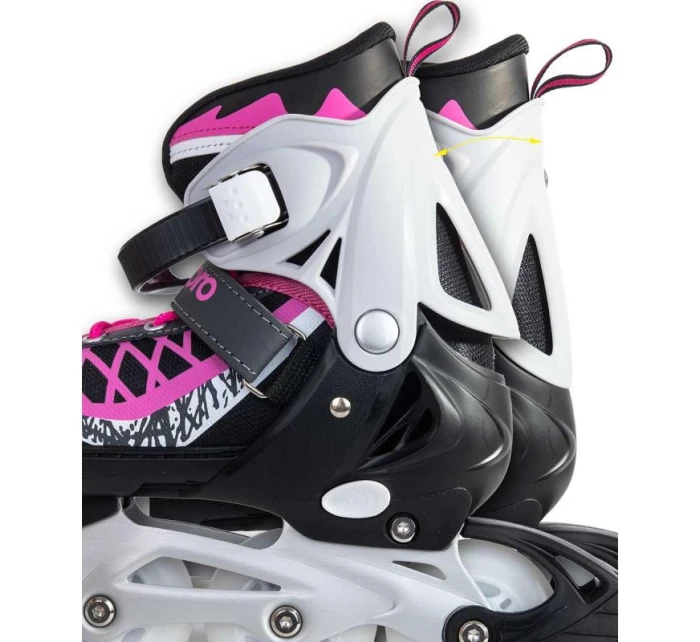 INLINE BRUSLE-KOLEČKOVÉ BRUSLE 4V1 ENERO PRO LED 30-33 PINK-GREY