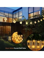 SOLÁRNÍ ZAHRADNÍ SVĚTLO GIRLANDA SOLÁRNÍ ŘETĚZ 4,9 M 40LED TEPLÁ BÍLÁ