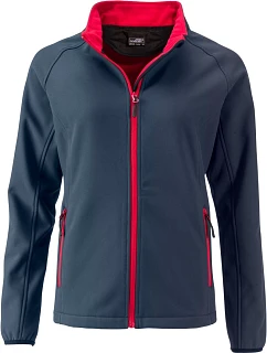Daiber JN 1129 Dámská 2-vrstvá promo softshellová bunda 02.1129 iron grey/red