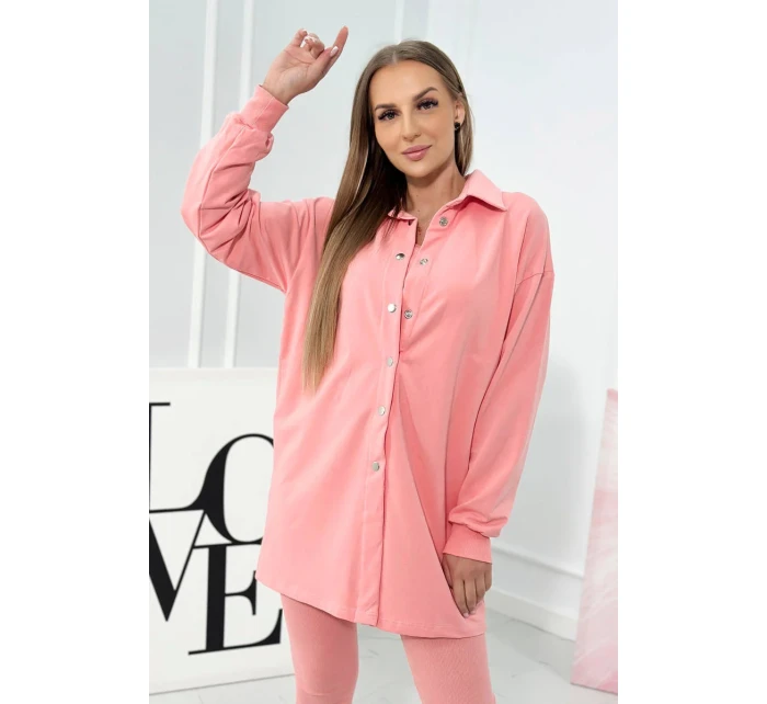 3dílná souprava model 20194664 top a legíny meruňková - K-Fashion 3dílná souprava model 20194664 top a legíny meruňková - K-Fashion