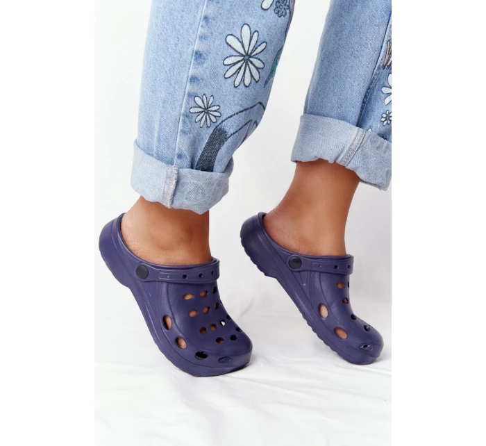 Dámské Nazouváky Tmavě Modré Pěnové Crocsy EVA Dámské Nazouváky Tmavě Modré Pěnové Crocsy EVA