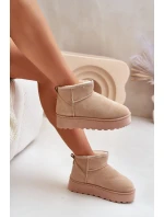 Dámské Sněhule Na Platformě Zateplené Kožíškem Béžové Xamella Dámské Sněhule Na Platformě Zateplené Kožíškem Béžové Xamella