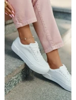 Nízké sneakersy z eko kůže Big Star RR274303 Bílé Nízké sneakersy z eko kůže Big Star RR274303 Bílé