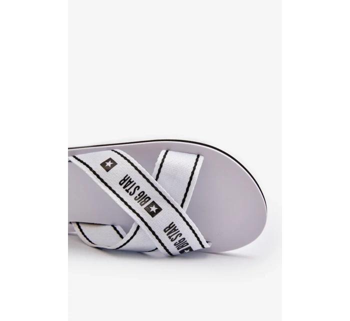 Dámské pantofle s pěnovou podrážkou Big Star Bílá