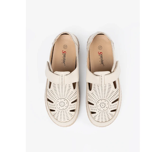 Módní dámské  polobotky hnědé na plochém podpatku