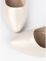 Zajímavé  lodičky Jasnobeżowy dámské na jehlovém podpatku