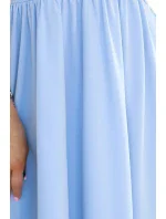 Šaty s výstřihem a krátkými rukávy model 21056000 - numoco Šaty s výstřihem a krátkými rukávy model 21056000 - numoco