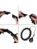 Hula Hop set HHW11 BLACK s výstupky a závažím + opasek BR163 BLACK PLUS SIZE HMS Hula Hop set HHW11 BLACK s výstupky a závažím + opasek BR163 BLACK PLUS SIZE HMS