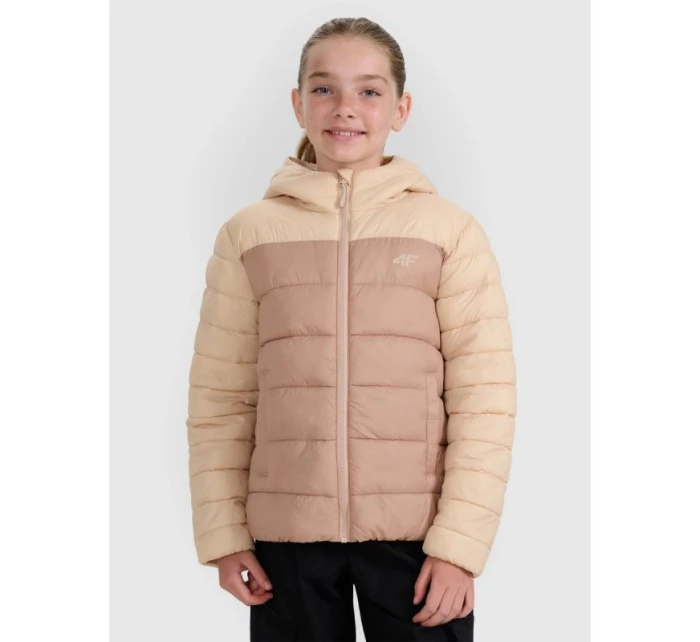 Dívčí péřová bunda se syntetickou výplní model 21814846 - 4F Dívčí péřová bunda se syntetickou výplní model 21814846 - 4F