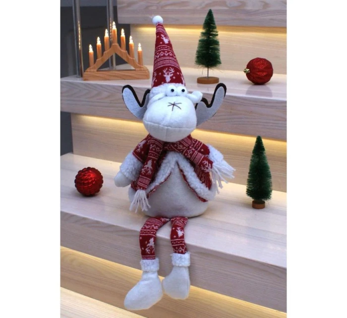 VÁNOČNÍ DEKORATIVNÍ SOBI BÍLÍ 35+20CM