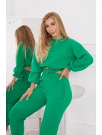 Zateplený set s krátkou mikinou zelený Zateplený set s krátkou mikinou zelený