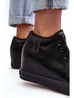 Dámské kožené boty na podpatku Big Star model 21637439 černé - Big Star Shoes Dámské kožené boty na podpatku Big Star model 21637439 černé - Big Star Shoes