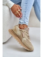Dámské Kožené Tenisky Big Star OO274564 Hi-Poly System Béžové Dámské Kožené Tenisky Big Star OO274564 Hi-Poly System Béžové