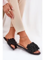 Ploché Dámské Pantofle S Mašlí Černé model 21688613 - Boto Ploché Dámské Pantofle S Mašlí Černé model 21688613 - Boto