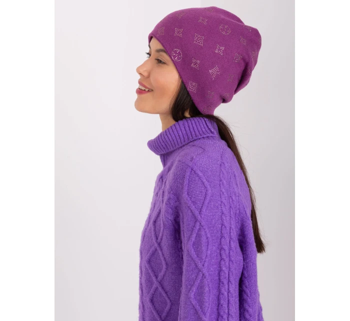 Czapka AT CZ model 19034389 fioletowy - FPrice Czapka AT CZ model 19034389 fioletowy - FPrice
