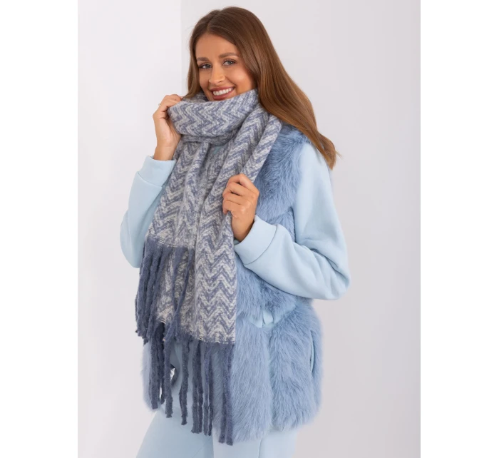 Szalik AT SZ model 18985267 biało niebieski - FPrice