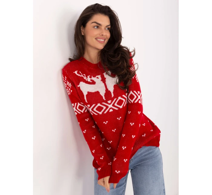 Sweter MI SW model 21791077 czerwony - FPrice Sweter MI SW model 21791077 czerwony - FPrice