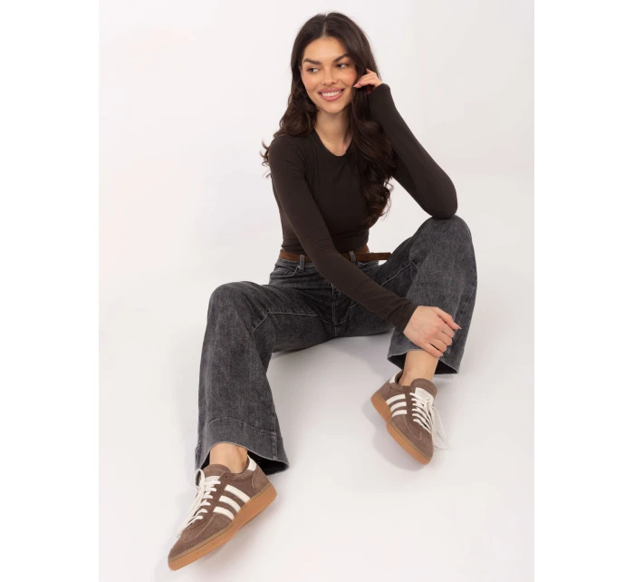 Bluzka WT BZ model 21875470 ciemny brązowy - FPrice Bluzka WT BZ model 21875470 ciemny brązowy - FPrice