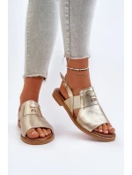 Dámské kožené sandály Zazoo zlaté Dámské kožené sandály Zazoo zlaté