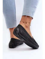 Dámské prolamované mokasíny s ozdobou, Black Kaydance Dámské prolamované mokasíny s ozdobou, Black Kaydance