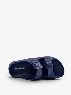 Lehké chlapecké pěnové pantofle s přezkami tmavě modrá Adirnaca