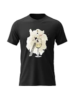 Dámské bavlněné tričko s potiskem - SKOK DO VÍNA - černé Dámské bavlněné tričko s potiskem - SKOK DO VÍNA - černé