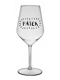 PÁTEK - čirá nerozbitná sklenice na víno 470 ml