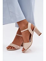 Sandály na podpatku model 228103 Step in style Sandály na podpatku model 228103 Step in style