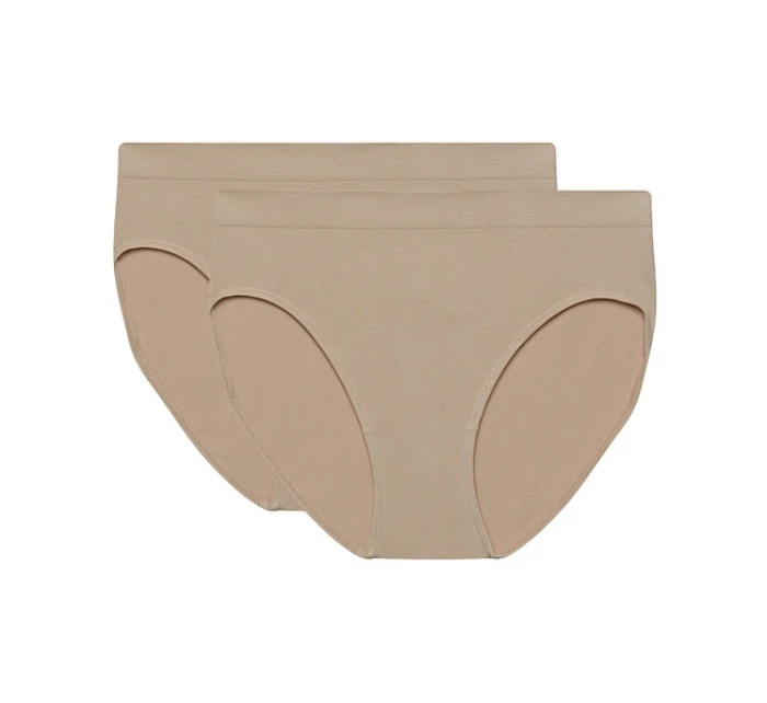 Dámské bezešvé kalhotky 2 ks DIM SEAMLESS MAXI BRIEF 2x - DIM - tělová
