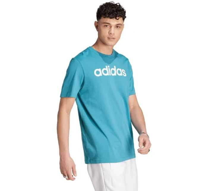 Tričko adidas Essentials Single Jersey Linear s vyšitým logem M IJ8655