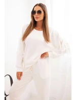 Dámský souprava máslová s třásněmi na rukávech ecru Dámský souprava máslová s třásněmi na rukávech ecru
