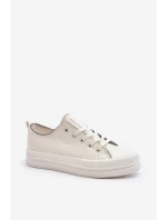 Dámské tenisky z ekologické kůže Big Star model 21649521 Bílé - Big Star Shoes Dámské tenisky z ekologické kůže Big Star model 21649521 Bílé - Big Star Shoes