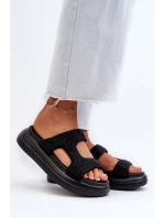 Ozdobené dámské sandály na platformě černé model 21656706 - Boto Ozdobené dámské sandály na platformě černé model 21656706 - Boto