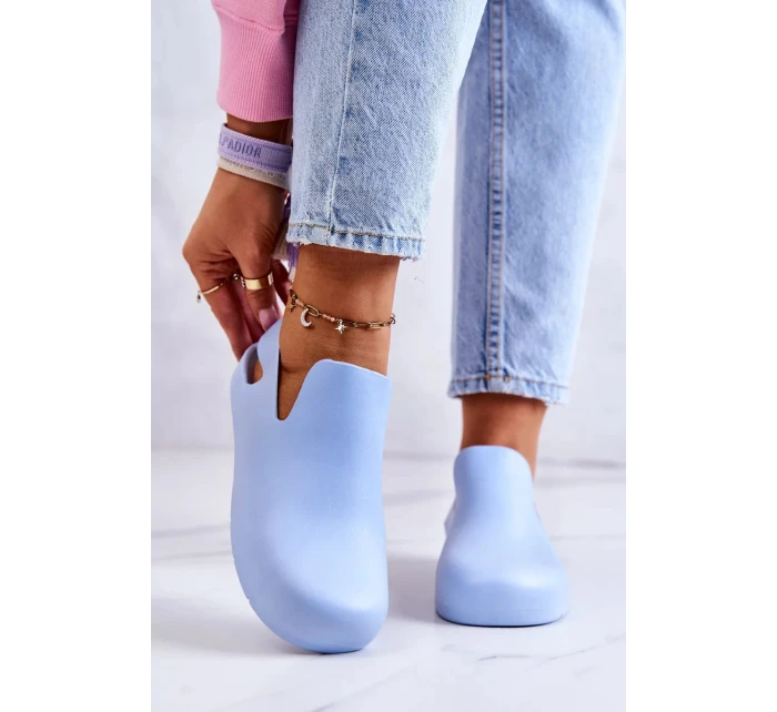 Módní gumové dřeváky modre Meriko Módní gumové dřeváky modre Meriko