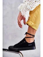 Dámské nízké Materiál tenisky Big Star KK274009 Černá Dámské nízké Materiál tenisky Big Star KK274009 Černá