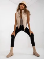 Dámská vesta NM KZ D2 model 21055766 Světle béžová - FPrice Dámská vesta NM KZ D2 model 21055766 Světle béžová - FPrice