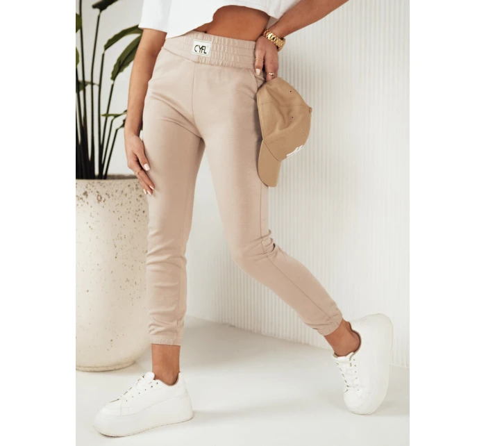 Dámské tepláky CYFL béžové FashionStreet UY1808 Dámské tepláky CYFL béžové FashionStreet UY1808