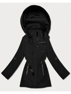 Cienka kurtka z podwijanymi rękawami Goodlookin czarna (KK60410-1#)