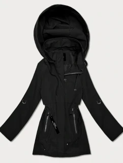 Cienka kurtka z podwijanymi rękawami Goodlookin czarna (KK60410-1#)