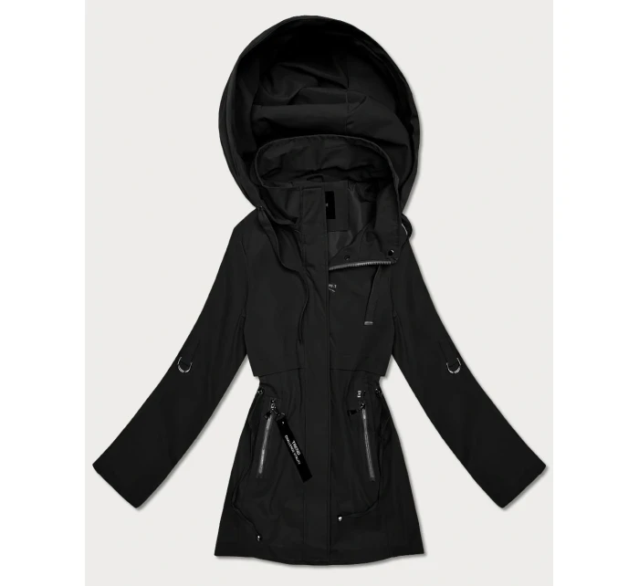 Cienka kurtka z podwijanymi rękawami Goodlookin czarna (KK60410-1#)